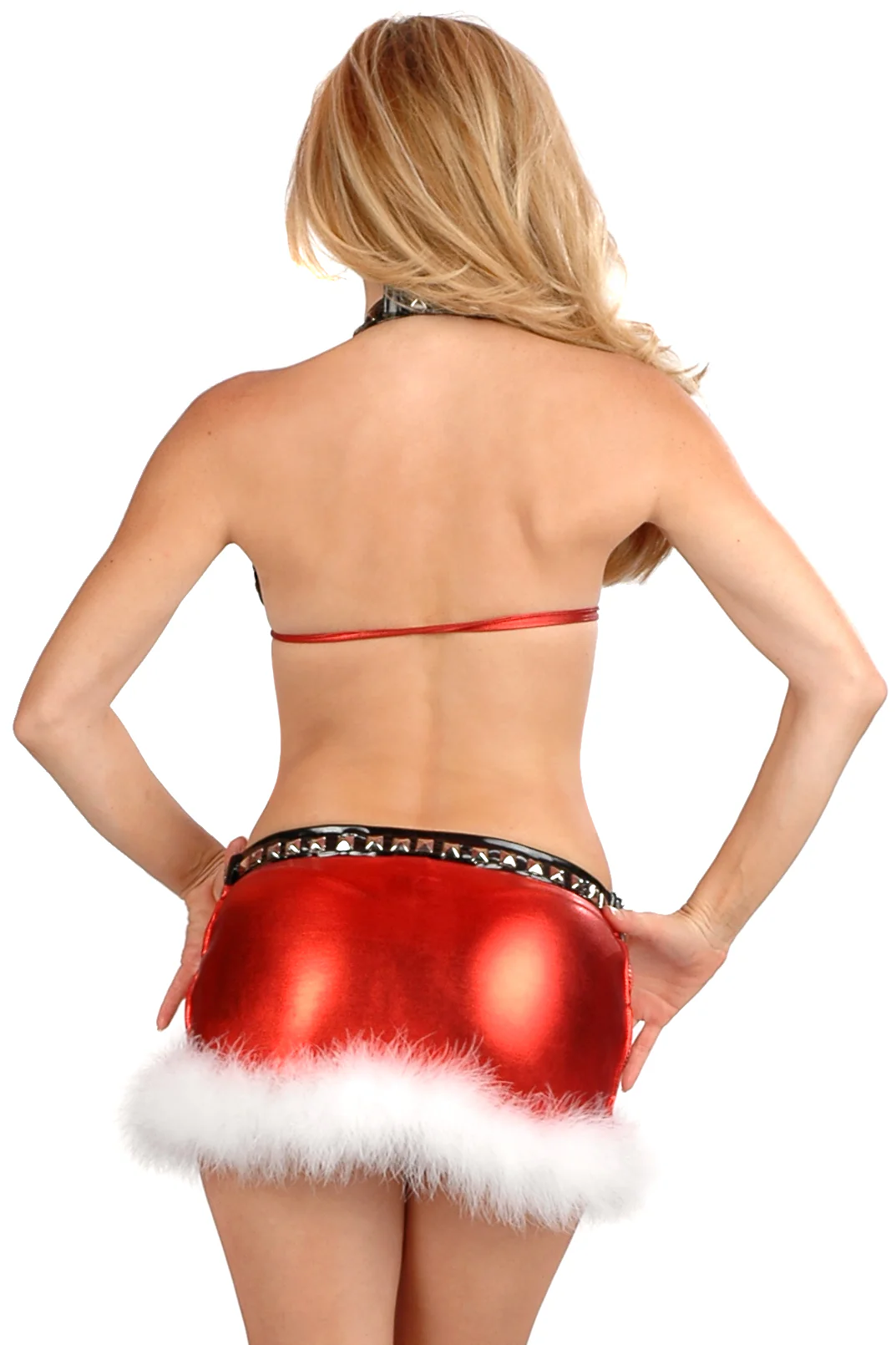 Punky Santa Bikini Top with Studs - Image 3